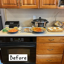 Insurance Repair & Refinishing kitchen Cabinets, New Countertops and Backsplash 6